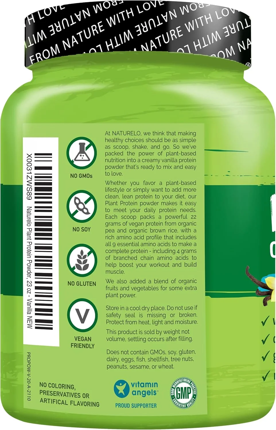 پودر پروتئین گیاهی نیچِرلو - بسته وانیلی و شکلاتی - 40 سروینگ