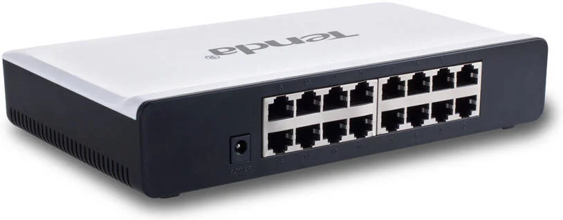 سوئیچ 16 پورت 10/100 مگابیت بر ثانیه Tenda S16، ظرفیت سوئیچ 3.2 گیگابیت بر ثانیه، نرخ ارسال 2.38Mpps، بافر 1.25 مگابیت، قابلیت نصب رومیزی و دیواری، 10 عدد، سفید/مشکی | S16