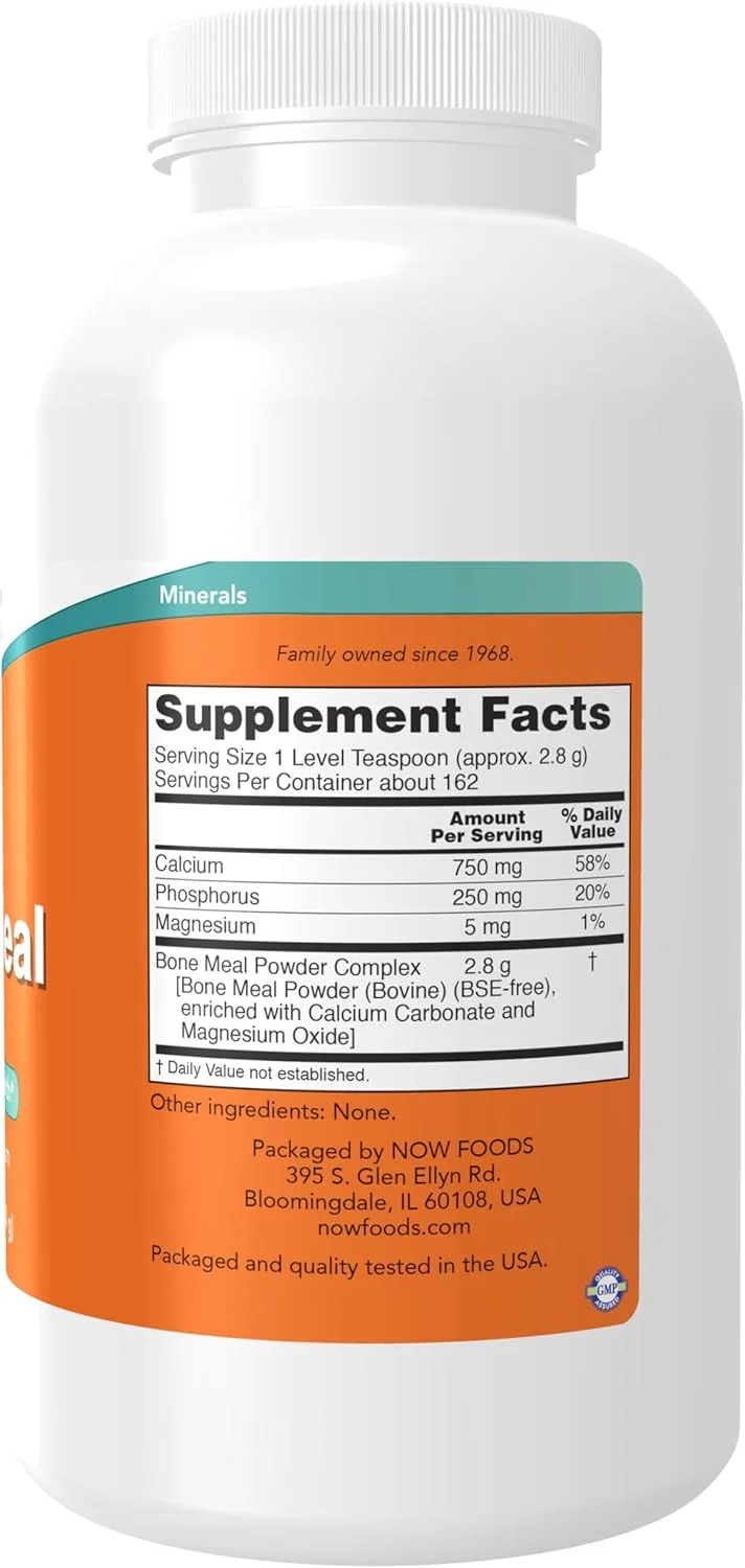 پودر استخوان ناو با کربنات کلسیم و اکسید منیزیم، منبع طبیعی کلسیم، ۴۵۳ گرم