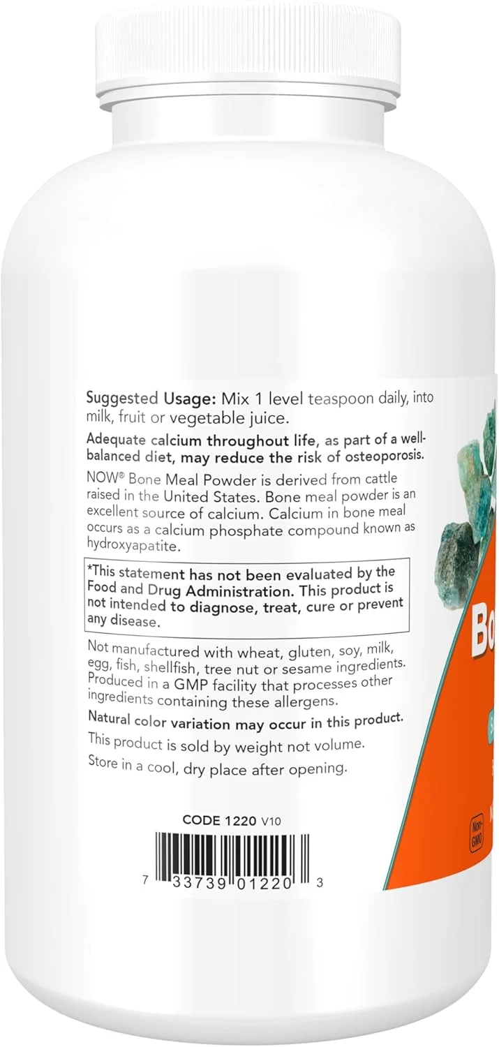 پودر استخوان ناو با کربنات کلسیم و اکسید منیزیم، منبع طبیعی کلسیم، ۴۵۳ گرم