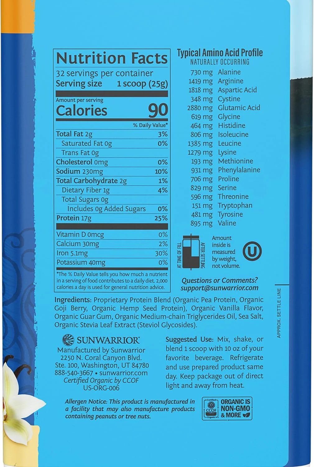 پودر پروتئین وانیلی WarriorBlend سان واریر، 32 سروینگ و کراتین با طعم لیموناد توت، 50 سروینگ