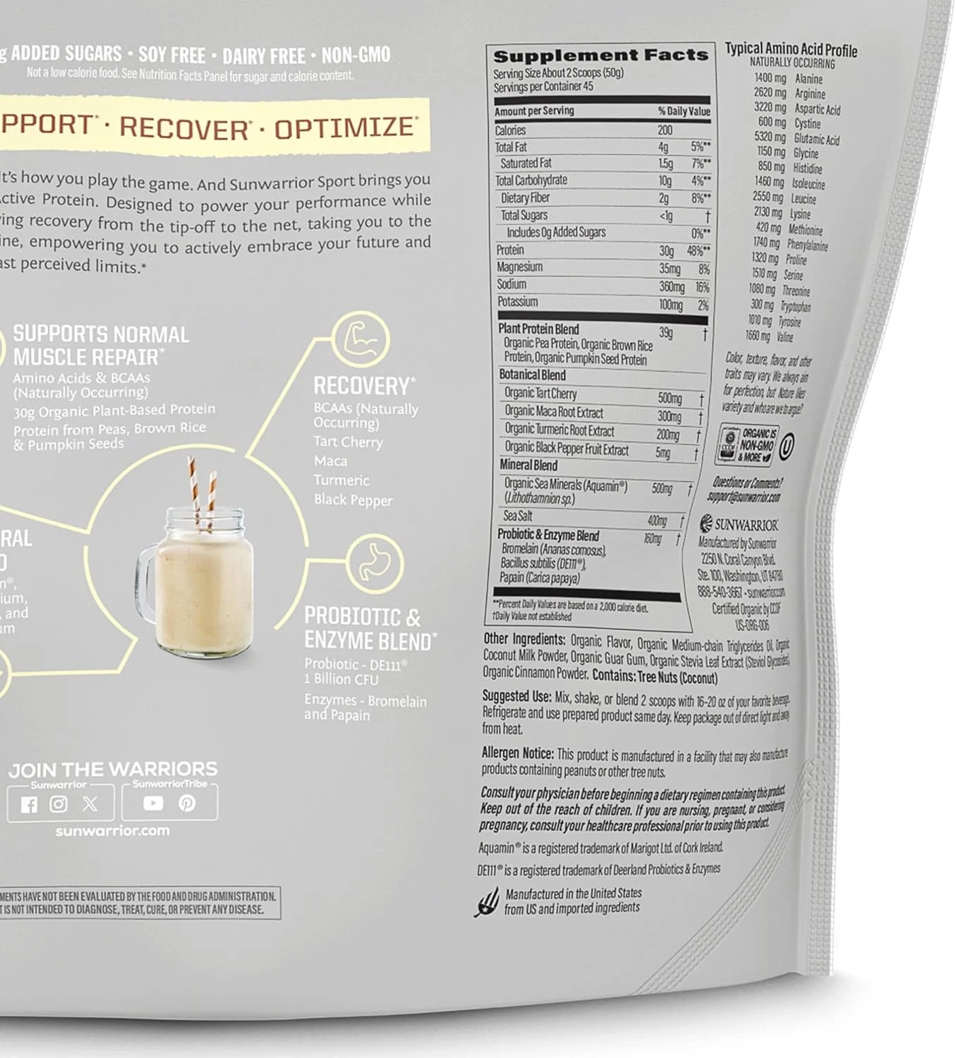 پودر پروتئین فعال ارگانیک سان واریر با طعم وانیل گیاهی 45 سروینگ و پودر کراتین مونوهیدرات 60 سروینگ پودر پروتئین فعال ارگانیک سان واریر با طعم وانیل گیاهی 45 سروینگ و پودر کراتین مونوهیدرات 60 سروینگ