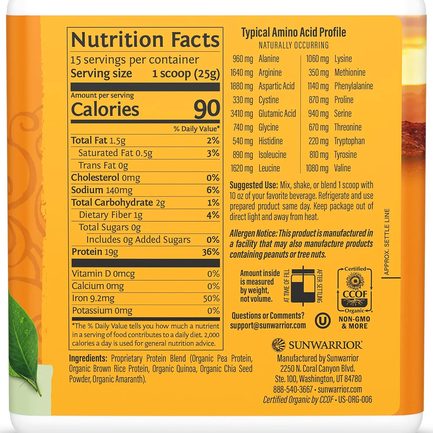 پودر پروتئین گیاهی ارگانیک سان واریر، بر پایه گیاهان، شامل 5 سوپرفود، کینوا، دانه چیا، بدون سویا، لبنیات، گلوتن و مواد مصنوعی، غیر تراریخته، بدون طعم، 15 سروینگ، کلاسیک پلاس پودر پروتئین گیاهی ارگانیک سان واریر، بر پایه گیاهان، شامل 5 سوپرفود، کینوا، دانه چیا، بدون سویا، لبنیات، گلوتن و مواد مصنوعی، غیر تراریخته، بدون طعم، 15 سروینگ، کلاسیک پلاس