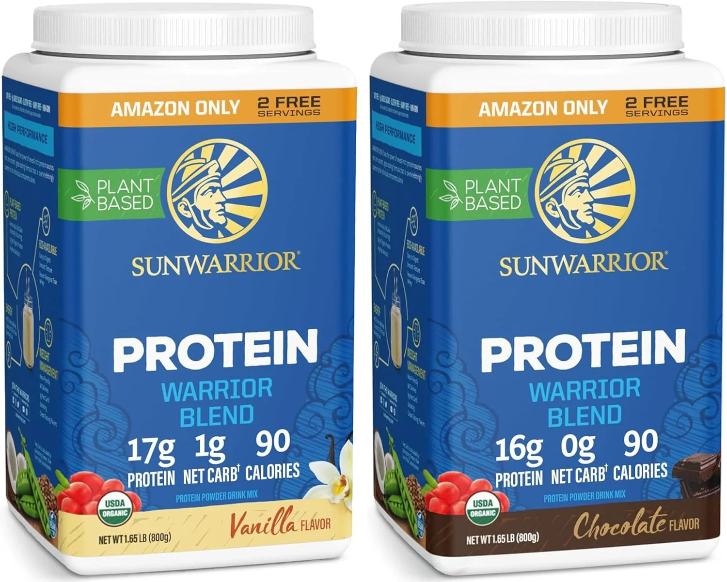 مجموعه پودر پروتئین گیاهی ارگانیک سان واریر با طعم شکلات و وانیل | بسته ویژه و مقرون به صرفه | پودر پروتئین ارگانیک وگان | بدون GMO، سویا، لبنیات، مواد افزودنی و گلوتن (32 سروینگ در هر بسته) مجموعه پودر پروتئین گیاهی ارگانیک سان واریر با طعم شکلات و وانیل | بسته ویژه و مقرون به صرفه | پودر پروتئین ارگانیک وگان | بدون GMO، سویا، لبنیات، مواد افزودنی و گلوتن (32 سروینگ در هر بسته)