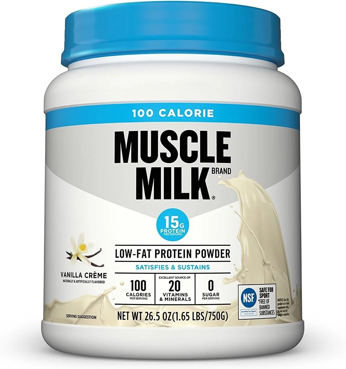 پودر پروتئین 100 کالری Muscle Milk ZERO، وانیلی، 15 گرم پروتئین، 750 گرم، 25 سروینگ پودر پروتئین 100 کالری Muscle Milk ZERO، وانیلی، 15 گرم پروتئین، 750 گرم، 25 سروینگ