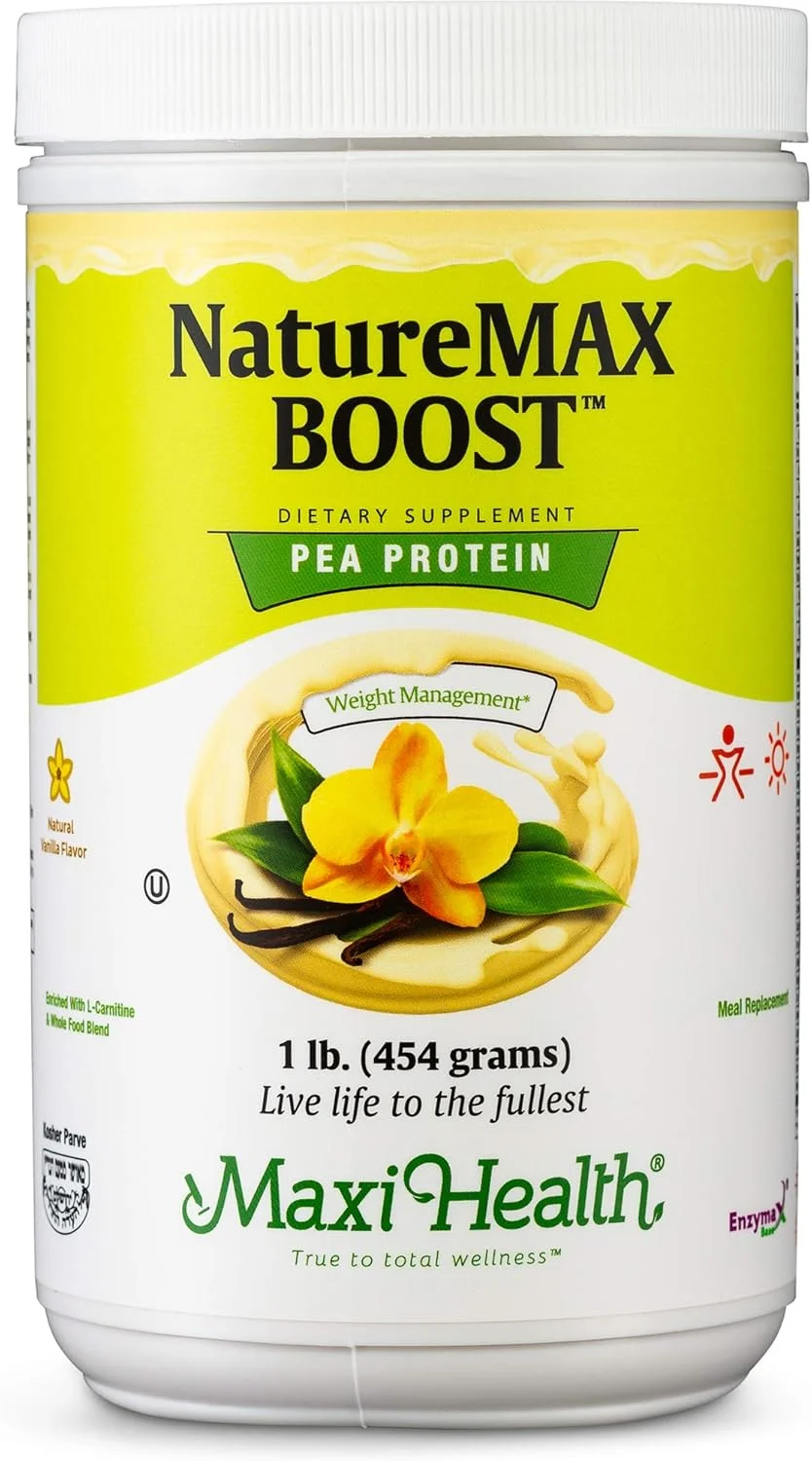 پودر پروتئین نخود فرنگی NatureMax Boost با طعم وانیل پودر پروتئین نخود فرنگی NatureMax Boost با طعم وانیل