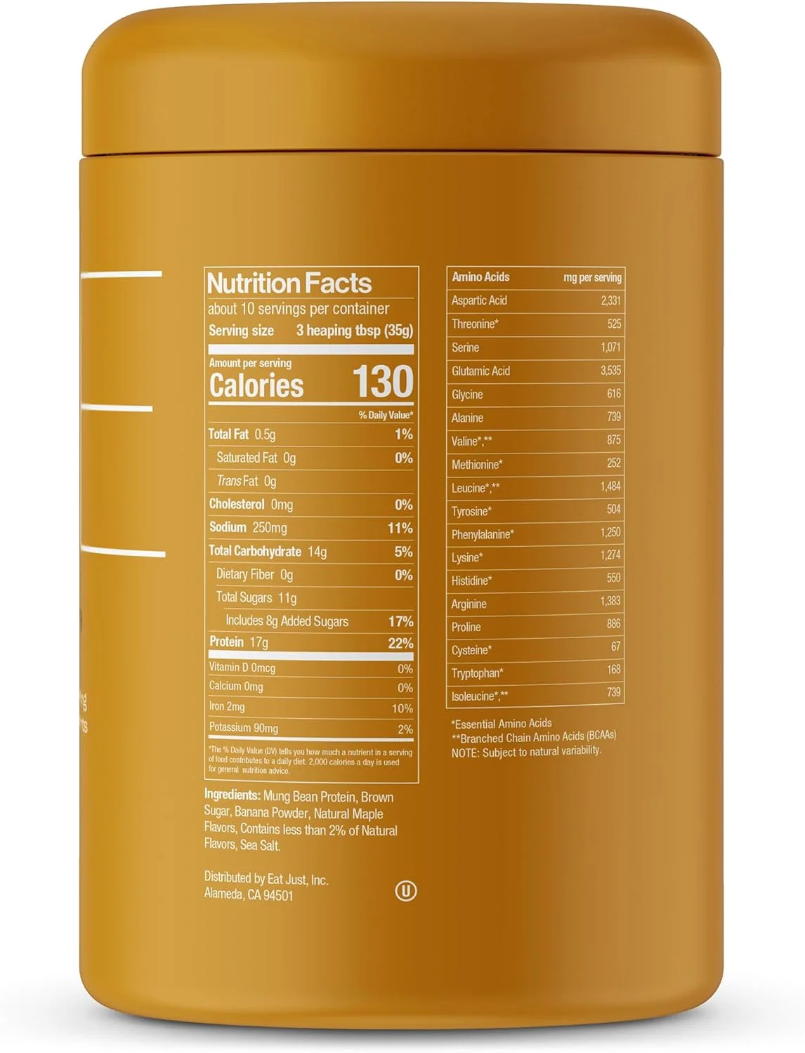 پودر پروتئین گیاهی جاست وان، طعم موز و افرا، 340 گرم