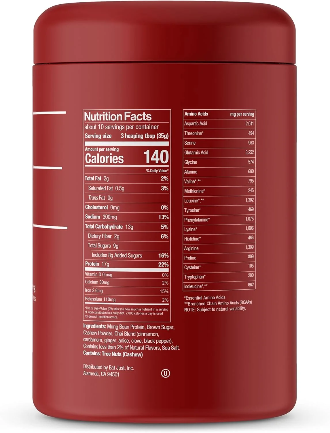 پودر پروتئین گیاهی جاست وان، وانیل چای، 340 گرم پودر پروتئین گیاهی جاست وان، وانیل چای، 340 گرم