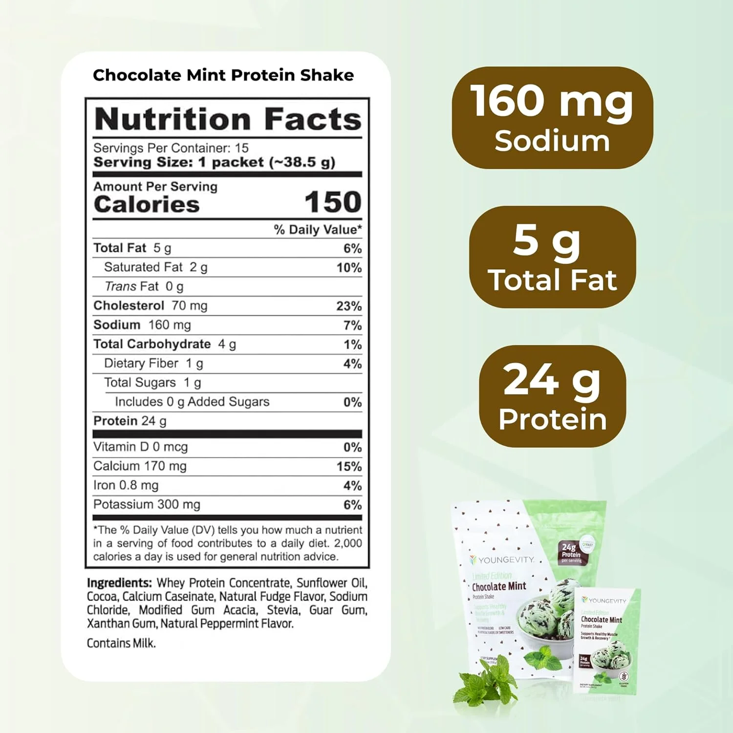 شیک پروتئین شکلات نعناع یونگویتی شیک پروتئین شکلات نعناع یونگویتی