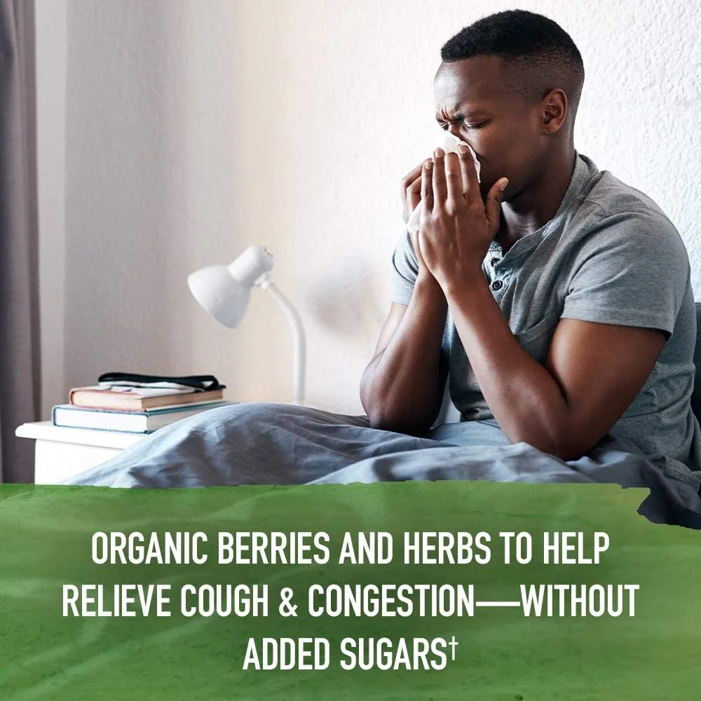 شربت تقویت سیستم ایمنی ارگانیک الدربری و زینک Garden of Life برای بزرگسالان و کودکان بالای 12 سال، شربت سرفه و خلط ارگانیک با برگ عشقه، ویتامین C و اکیناسه، بدون شکر افزوده، 5 اونس مایع