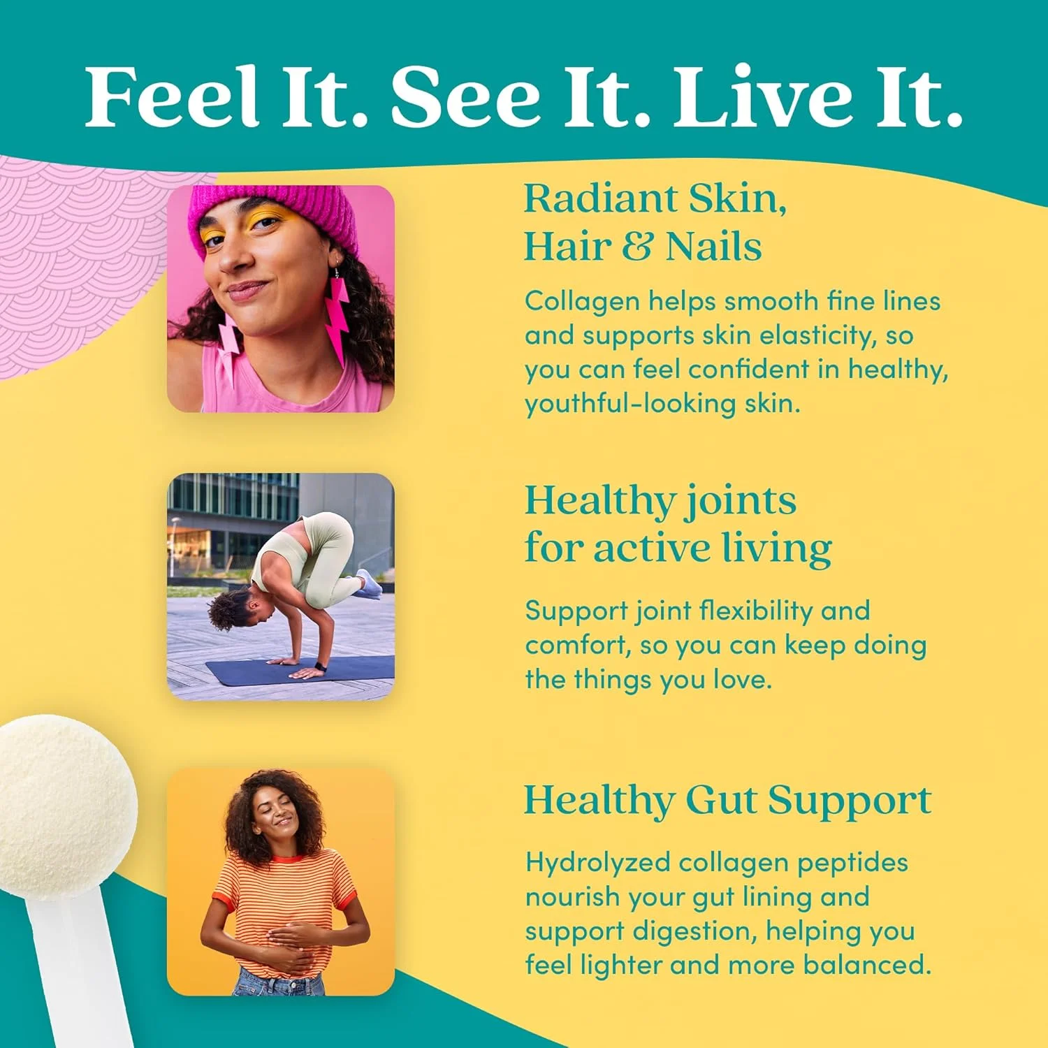 پودر پپتیدهای کلاژن لیمو Further Food - تهیه شده از 100% گاو تغذیه شده با علف، هیدرولیز شده نوع 1 و 3، 20 گرم کلاژن در هر وعده، پشتیبانی از پوست، مو، ناخن و مفاصل، 10.5 اونس