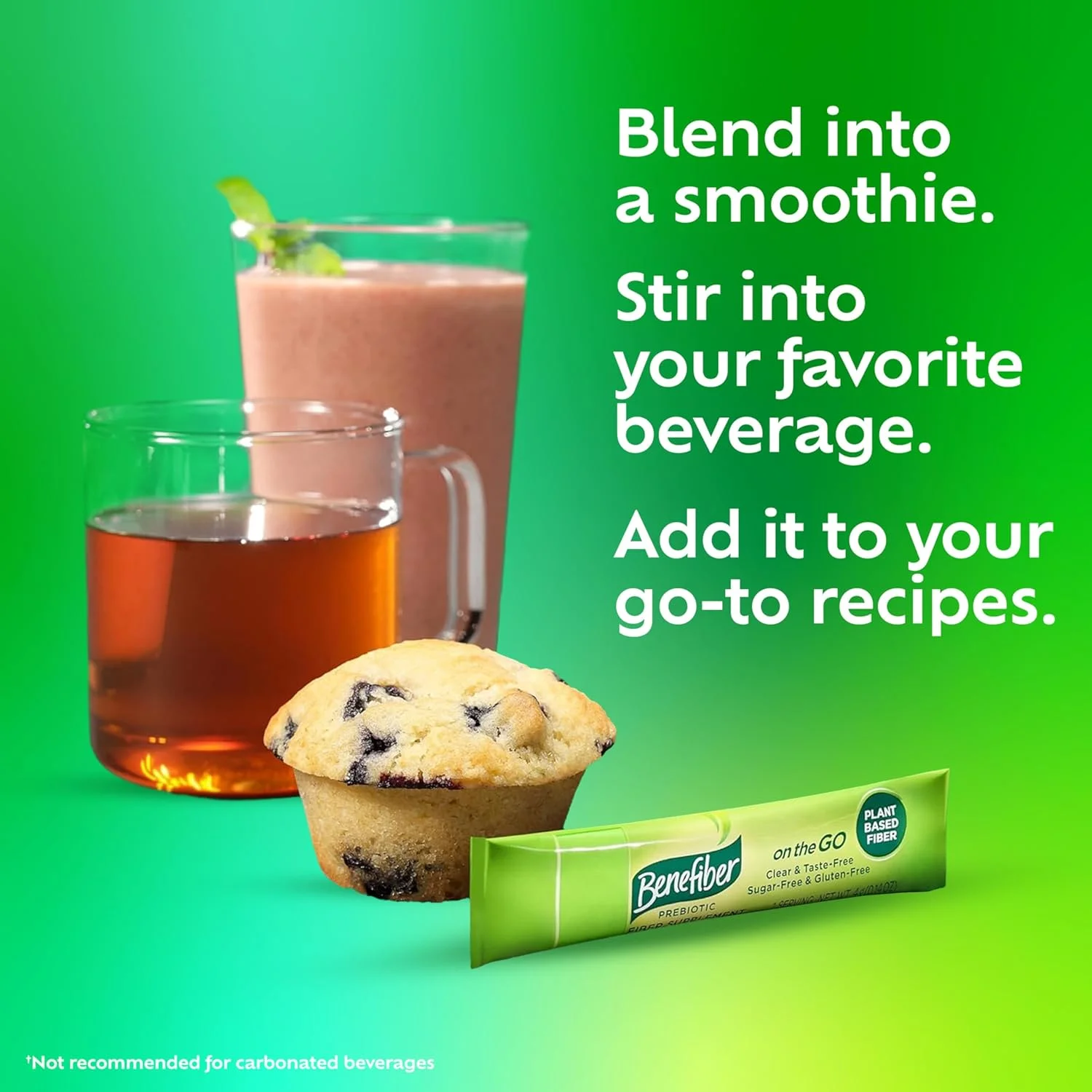 پودر مکمل فیبر پری‌بیوتیک روزانه Benefiber برای سلامت دستگاه گوارش، بدون طعم - 125 سروینگ (499 گرم)