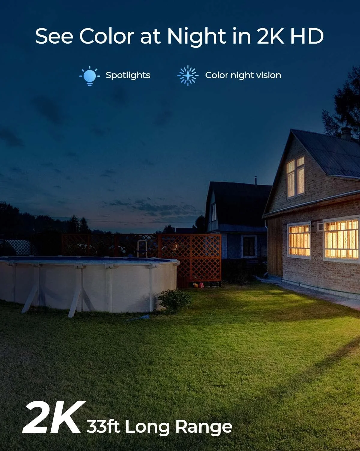 دوربین های امنیتی 5 گیگاهرتزی REOLINK بی سیم وای فای، Argus 3 Pro + پنل خورشیدی با دید در شب رنگی 5 مگاپیکسلی، وای فای 5/2.4 گیگاهرتزی، تغذیه خورشیدی بدون توقف، تشخیص انسان/خودرو، بدون نیاز به هاب