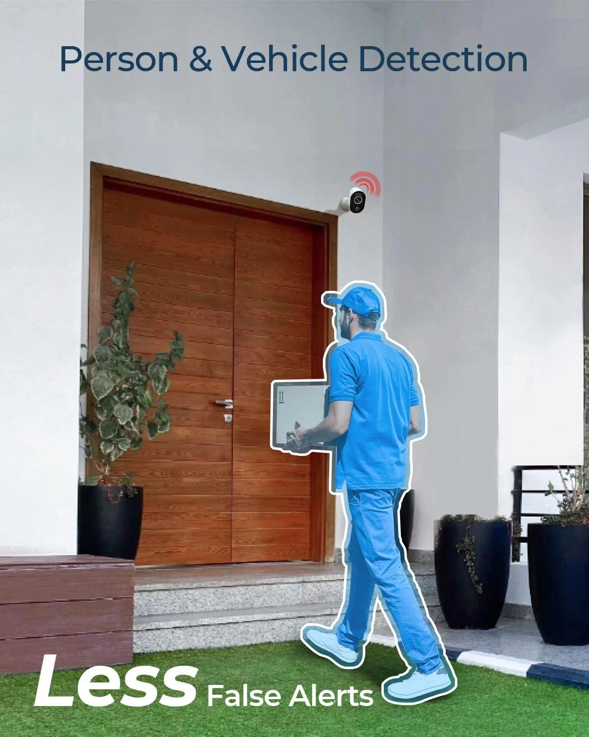 دوربین های امنیتی 5 گیگاهرتزی REOLINK بی سیم وای فای، Argus 3 Pro + پنل خورشیدی با دید در شب رنگی 5 مگاپیکسلی، وای فای 5/2.4 گیگاهرتزی، تغذیه خورشیدی بدون توقف، تشخیص انسان/خودرو، بدون نیاز به هاب