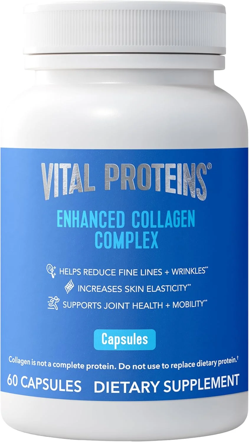 کپسول های کمپلکس کلاژن تقویت شده Vital Proteins® با BioCell Collagen® - پشتیبانی از خاصیت ارتجاعی پوست، سلامت مفاصل و کمک به کاهش خطوط ریز و چین و چروک (1) - 60 عدد کپسول های کمپلکس کلاژن تقویت شده Vital Proteins® با BioCell Collagen® - پشتیبانی از خاصیت ارتجاعی پوست، سلامت مفاصل و کمک به کاهش خطوط ریز و چین و چروک (1) - 60 عدد