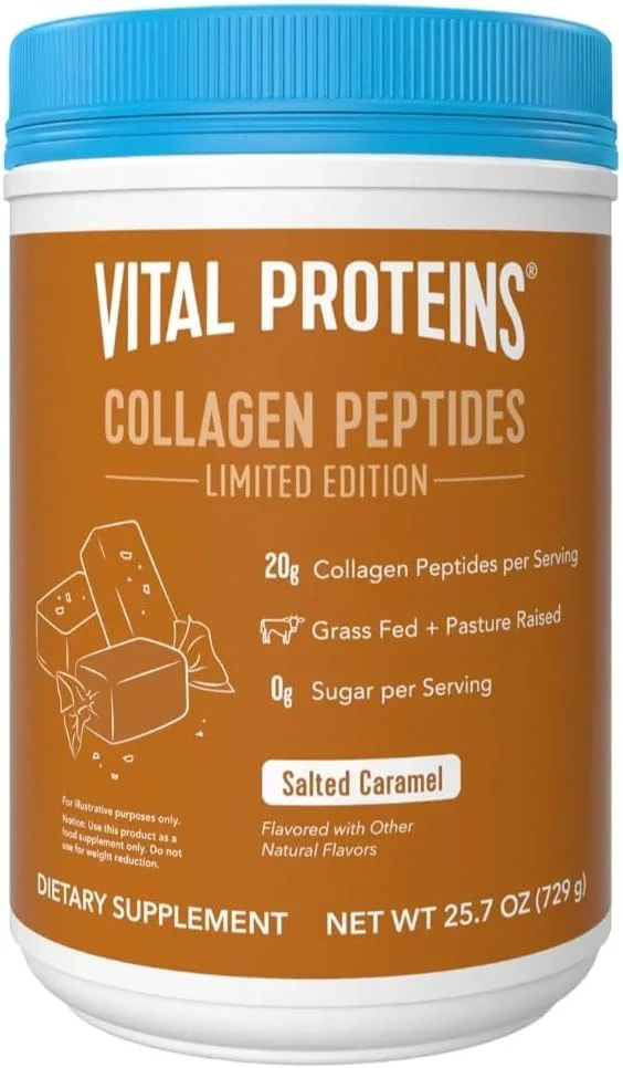 پودر پپتیدهای کلاژن Vital Proteins، کارامل نمکی، 728 گرم پودر پپتیدهای کلاژن Vital Proteins، کارامل نمکی، 728 گرم