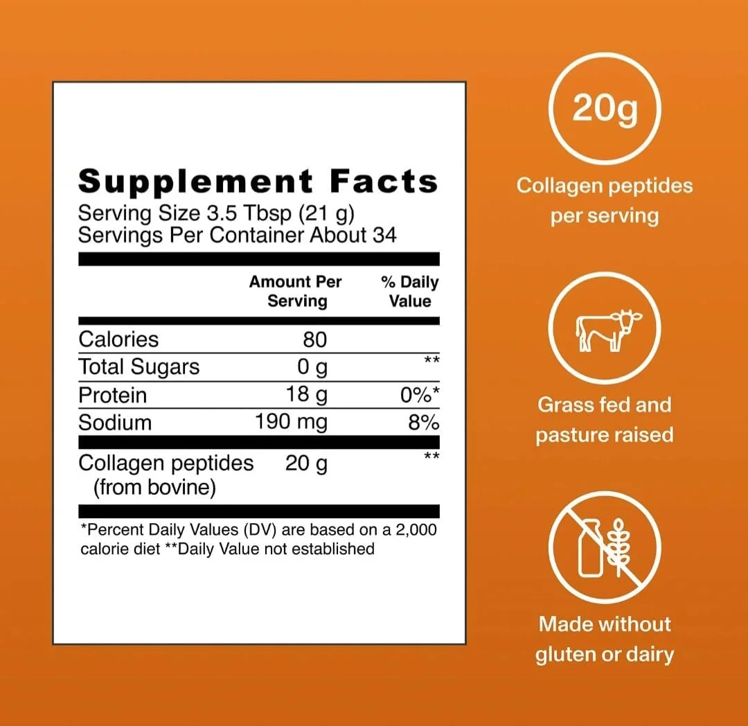 پودر پپتیدهای کلاژن Vital Proteins، کارامل نمکی، 728 گرم