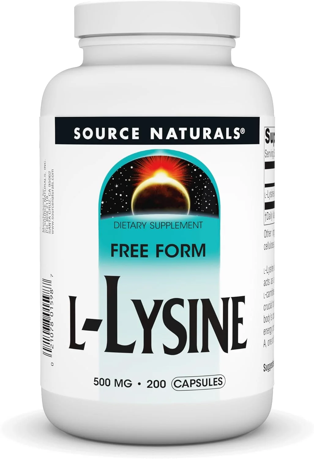 ال-لیزین فرم آزاد Source Naturals - مکمل اسید آمینه پشتیبانی از تشکیل انرژی و کلاژن - 200 کپسول ال-لیزین فرم آزاد Source Naturals - مکمل اسید آمینه پشتیبانی از تشکیل انرژی و کلاژن - 200 کپسول