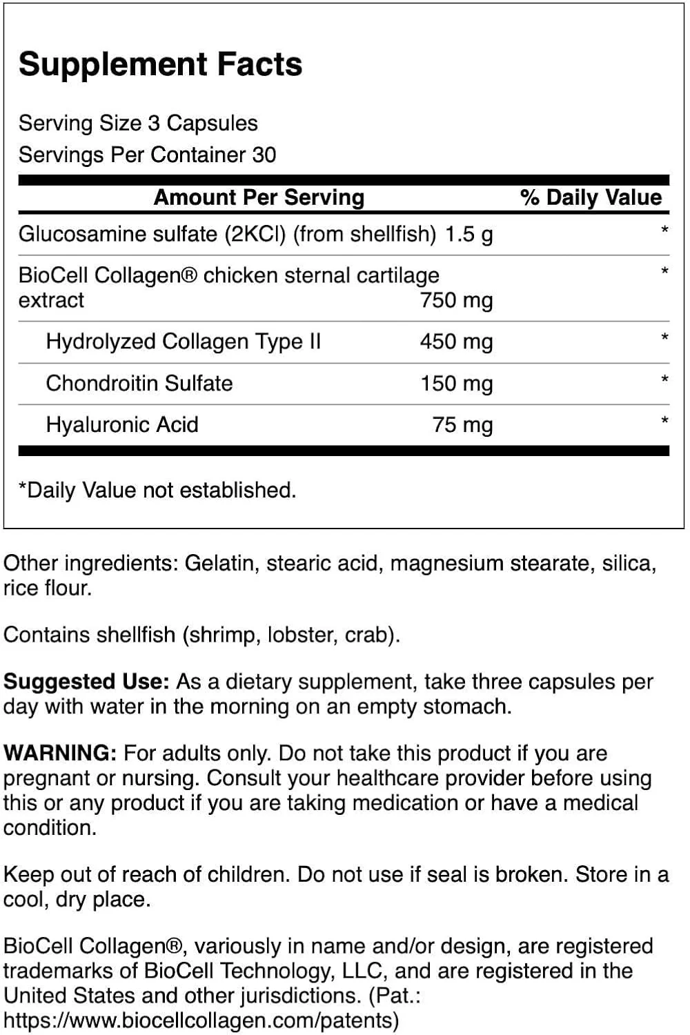 سوانسون گلوکزامین و کلاژن نوع II - حاوی کلاژن BioCell، 90 کپسول