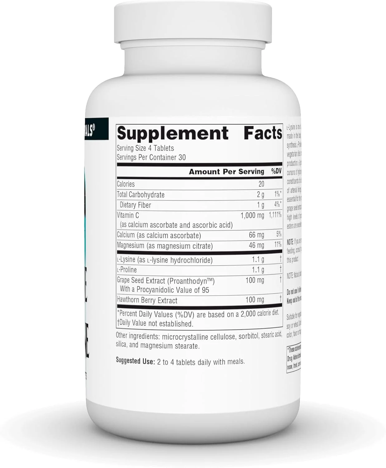 پرولین و لیزین Source Naturals، 550 میلی گرم - 120 قرص