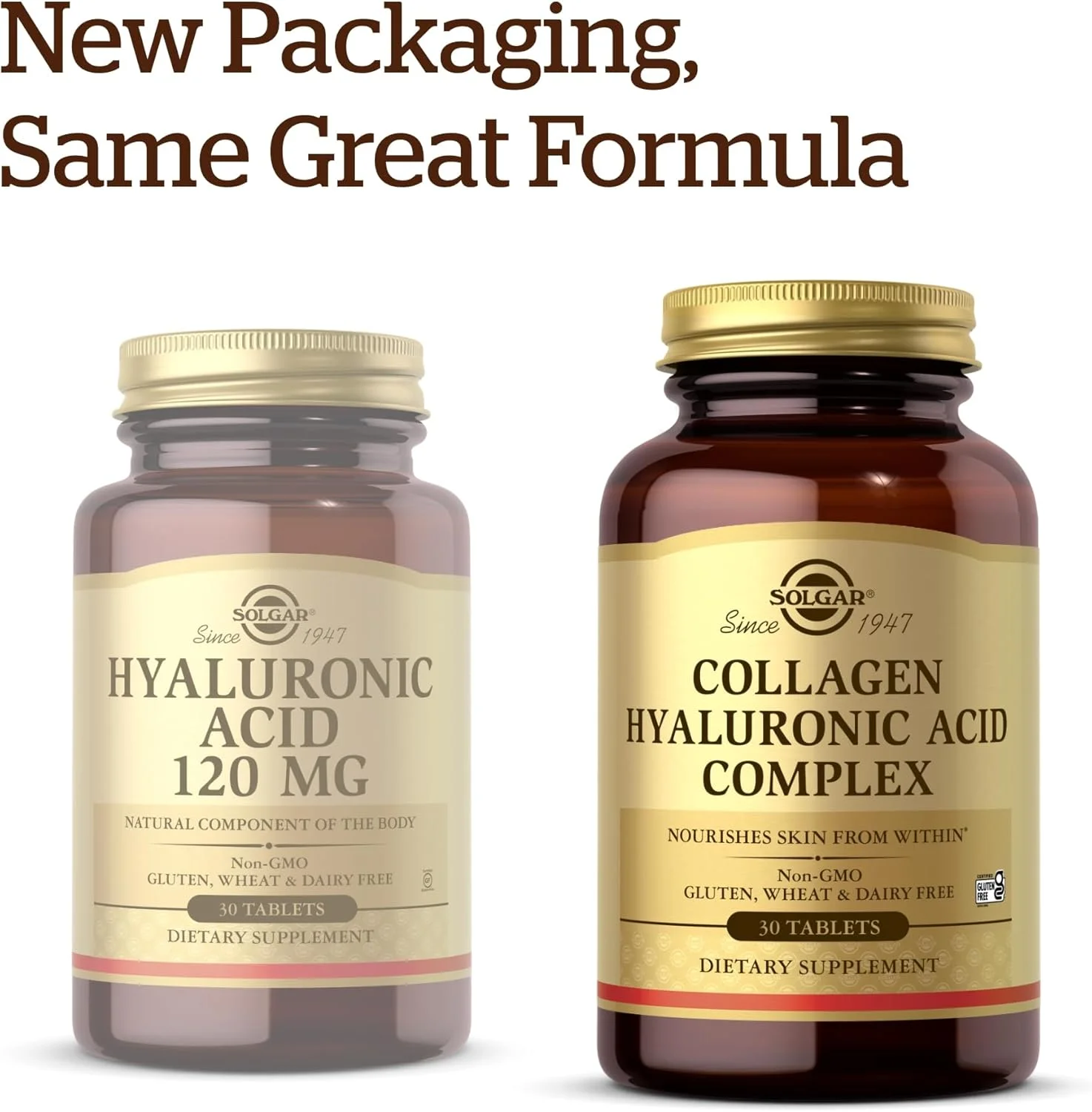 комплекс کلاژن هیالورونیک اسید سولگار - 30 قرص - حاوی کلاژن هیدرولیز شده نوع 2 و کندرویتین - غیر تراریخته، فاقد گلوتن و لبنیات - 30 سروینگ