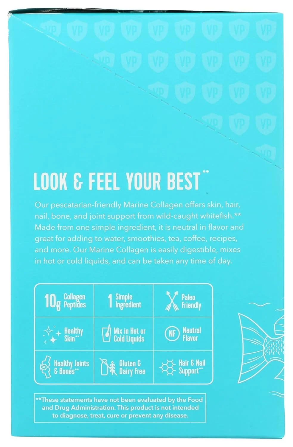 پروتئین های حیاتی کلاژن دریایی بدون طعم، تک نفره، 10 گرم