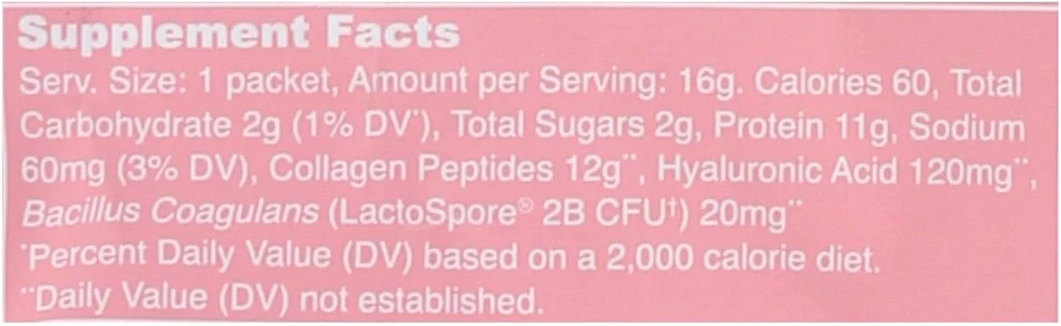 کلاژن زیبایی با طعم توت فرنگی و لیمو Vital Proteins، 16 گرم