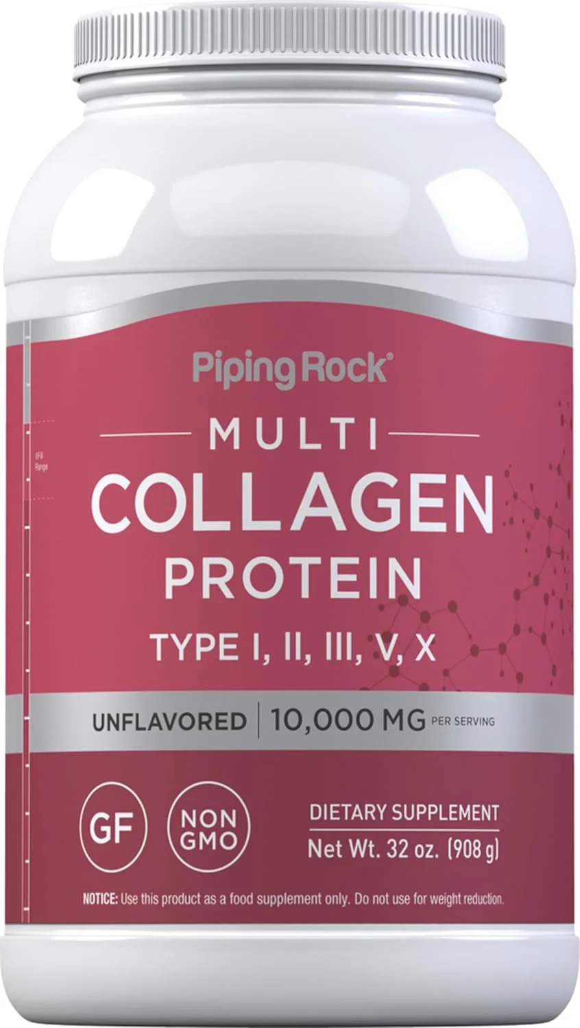 پودر پروتئین کلاژن چندگانه پایپینگ راک | 907 گرم | مکمل برای زنان و مردان | انواع I، II، III، V، X | بدون طعم | غیر GMO، بدون گلوتن پودر پروتئین کلاژن چندگانه پایپینگ راک | 907 گرم | مکمل برای زنان و مردان | انواع I، II، III، V، X | بدون طعم | غیر GMO، بدون گلوتن