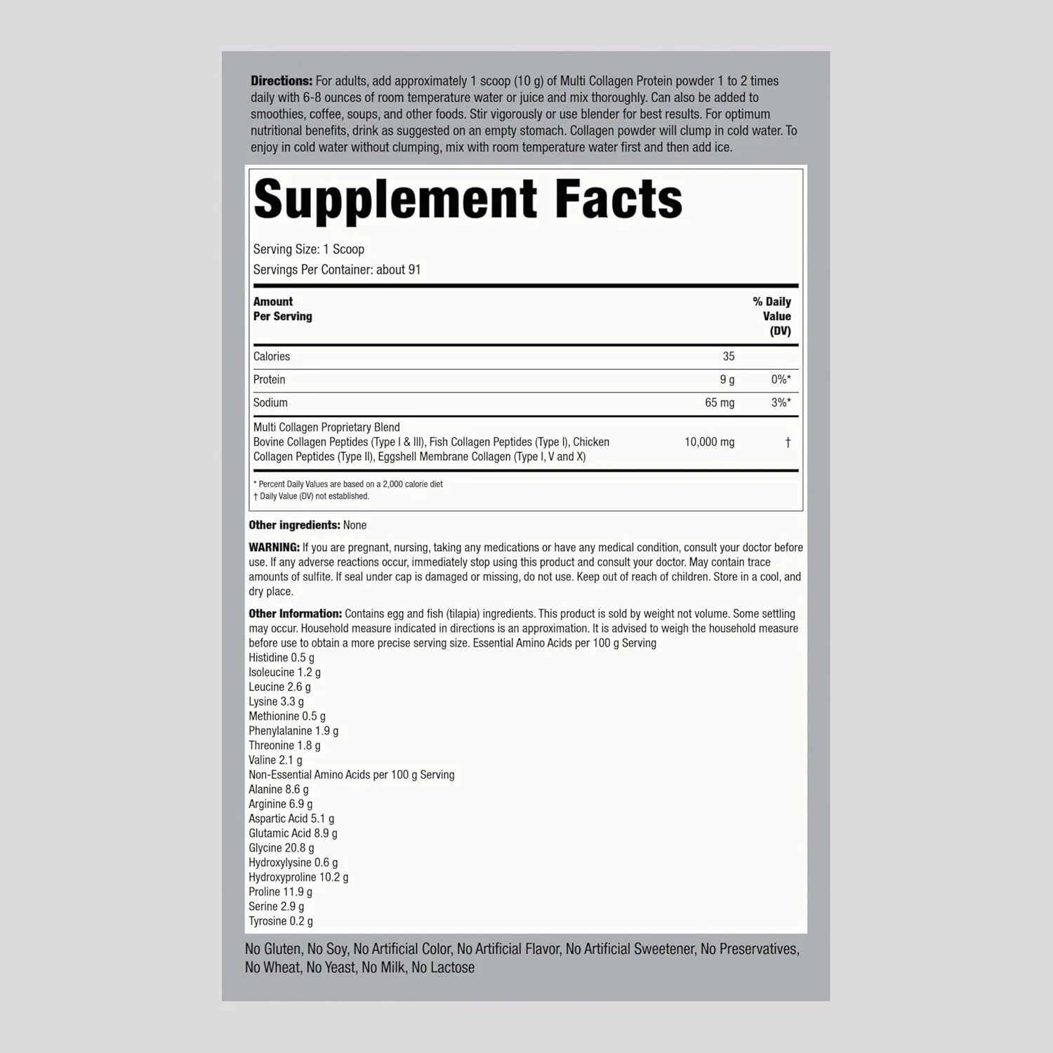 پودر پروتئین کلاژن چندگانه پایپینگ راک | 907 گرم | مکمل برای زنان و مردان | انواع I، II، III، V، X | بدون طعم | غیر GMO، بدون گلوتن