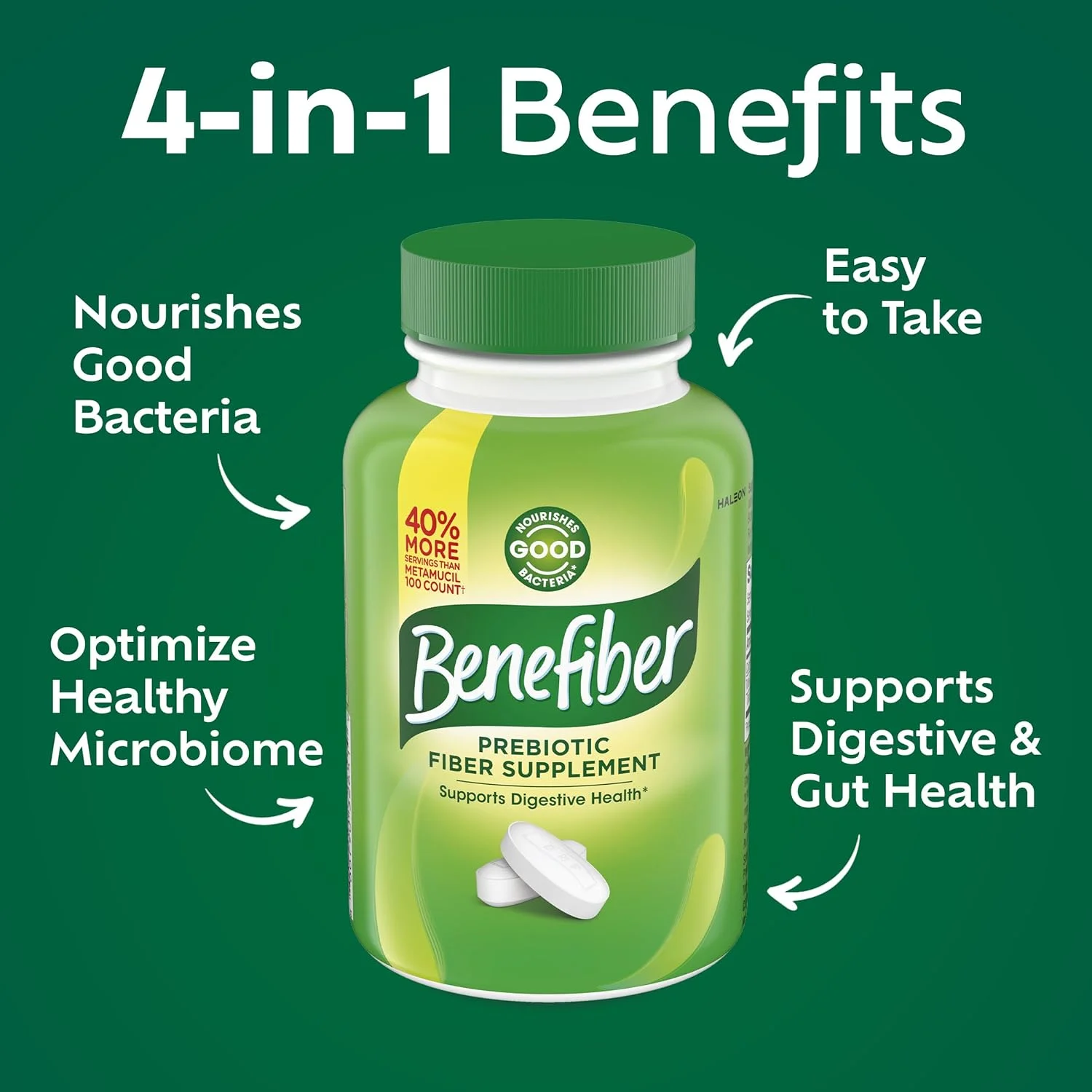 کپسول مکمل فیبر پری‌بیوتیک Benefiber، ۸۴ عدد