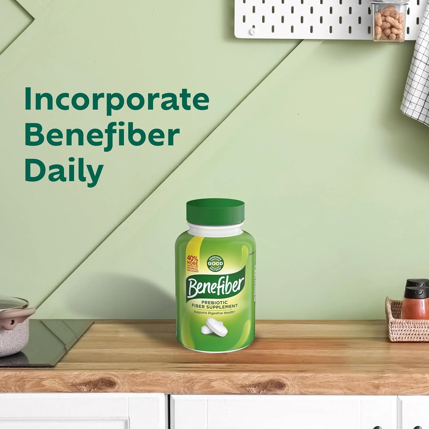 کپسول مکمل فیبر پری‌بیوتیک Benefiber، ۸۴ عدد