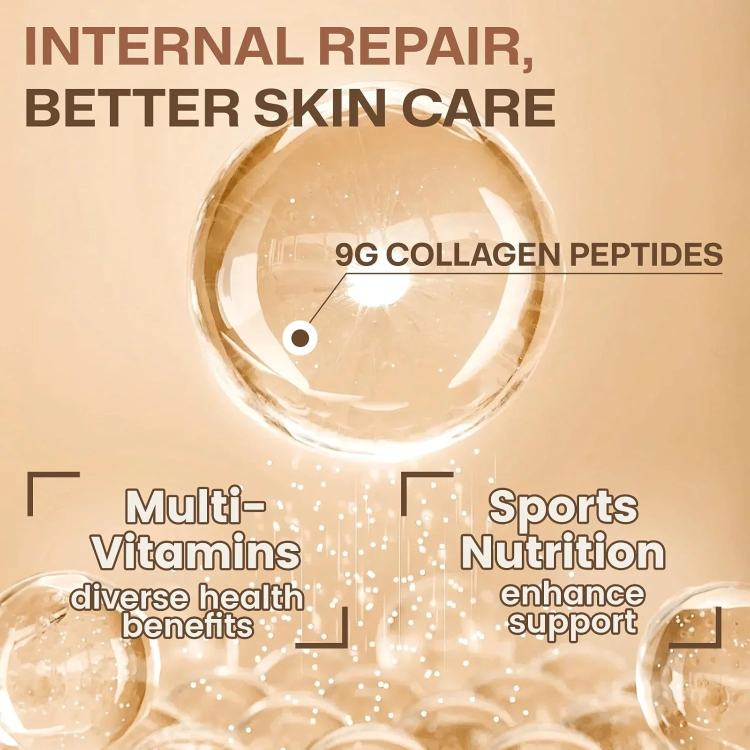 پپتیدهای کلاژن چندگانه نیچر تارگت برای بانوان - پودر کلاژن هیدرولیز شده با ویتامین C و E - پشتیبانی از پوست، مو و مفاصل، طعم وانیل، 35 سروینگ