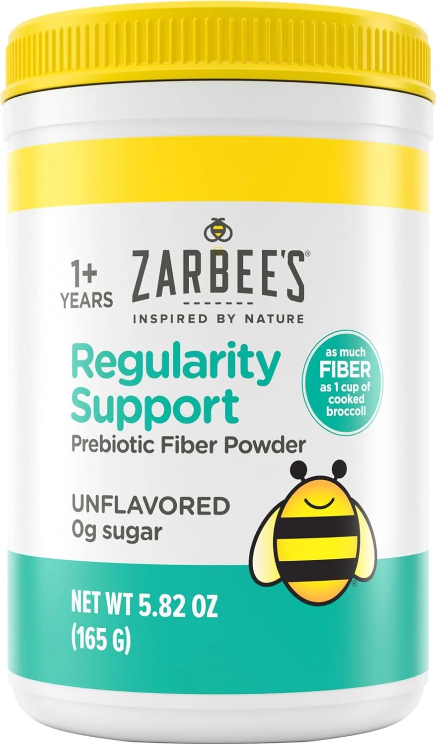 پودر فیبر پری‌بیوتیک برای تنظیم دستگاه گوارش کودکان زاربی، بدون طعم، بدون شکر، بدون گلوتن، مکمل فیبر روزانه برای کودکان ۱ تا ۱۲ سال، ۱۶۵ گرم