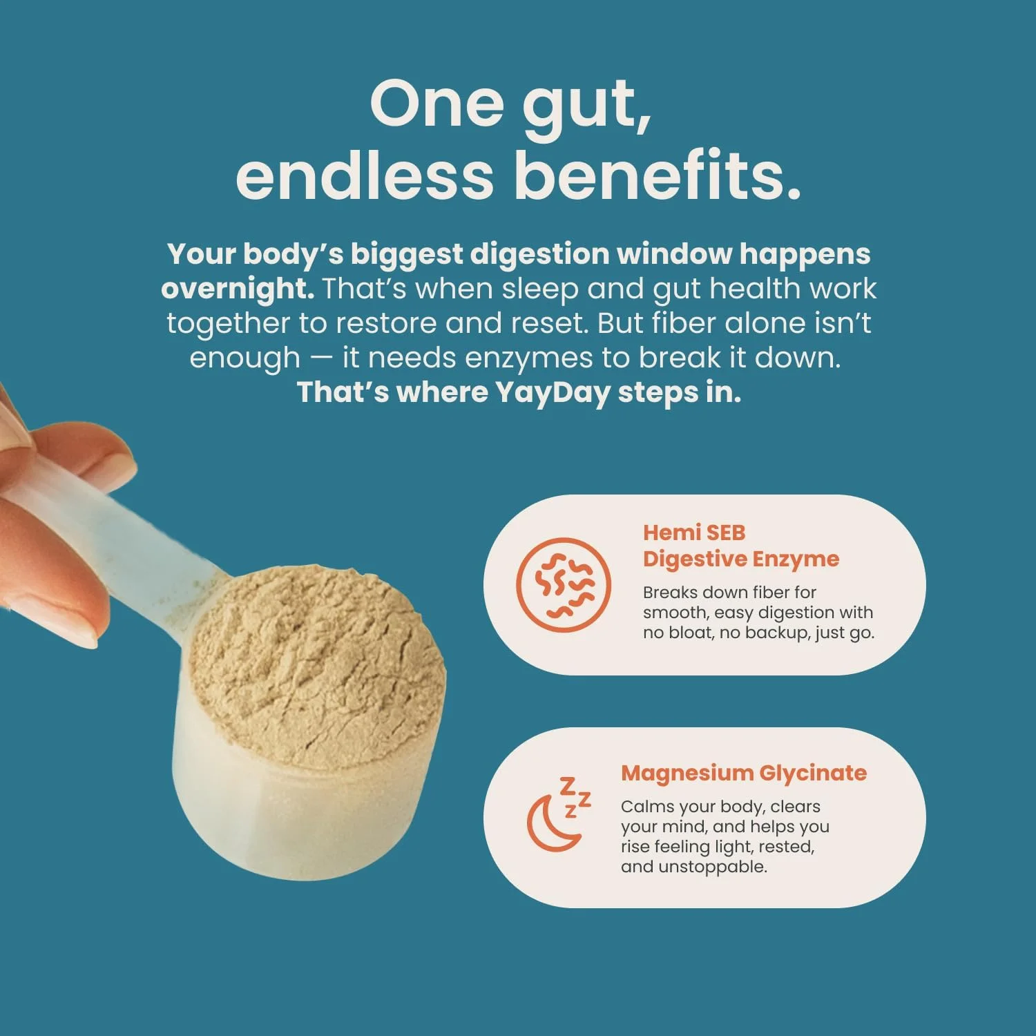 پودر فیبر پری‌بیوتیک شبانه با آنزیم‌های گوارشی و گلیسینات منیزیم برای خواب، بسته 7 عددی مسافرتی | مکمل سلامت روده برای زنان و مردان - فیبر محلول و نامحلول برای رفع نفخ