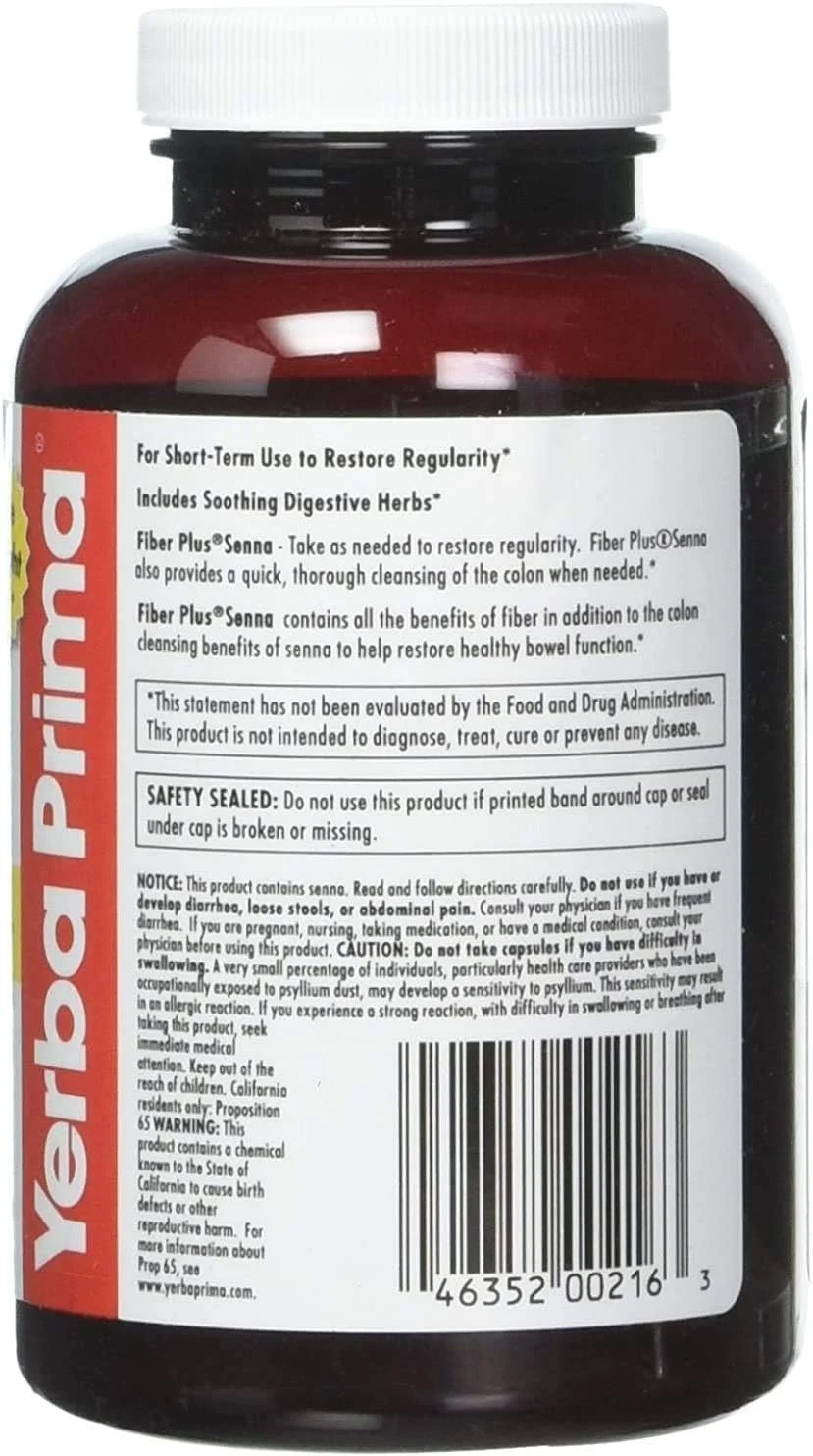 کپسول سنا پلاس فیبر Yerba Prima، ۱۸۰ عدد - تسکین ملایم در طول شب، ساخت ایالات متحده آمریکا، غیر GMO، بدون گلوتن کپسول سنا پلاس فیبر Yerba Prima، ۱۸۰ عدد - تسکین ملایم در طول شب، ساخت ایالات متحده آمریکا، غیر GMO، بدون گلوتن