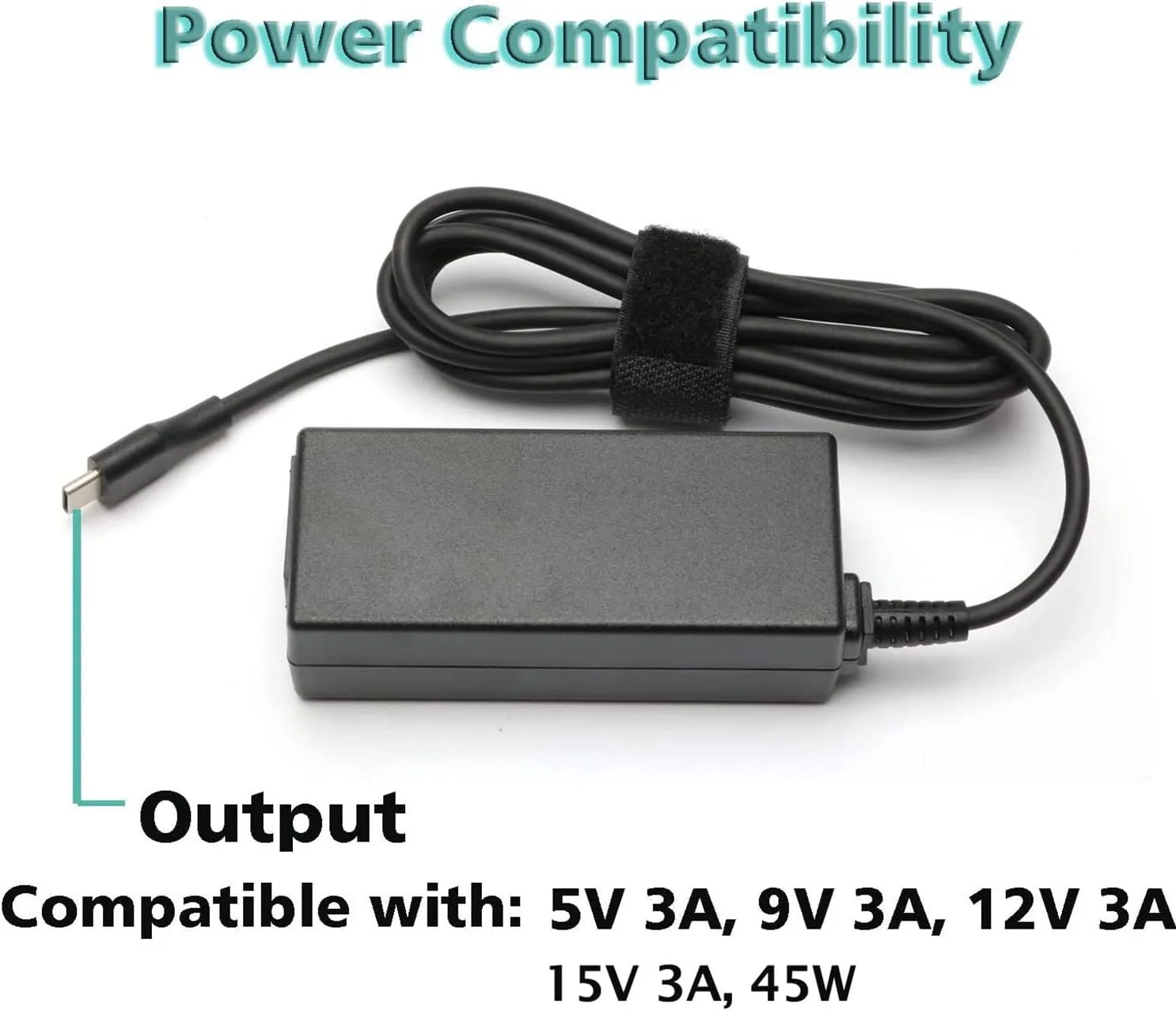 آداپتور شارژر لپ تاپ 45W USB-C L42206-001 سازگار با HP Chromebook 14 14A G5 14-ca061dx 14-ca020nr 14-ca060nr 14-ca043cl 14-ca052wm 14-ca051wm X360 11A 11 G6 EE 11 G1 11-ae051wm(5V 3A)