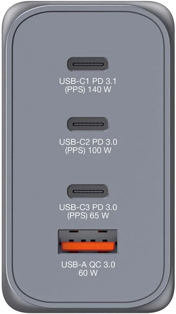 شارژر 240 واتی ورباتیم GaN، شارژر 4 پورت USB-C، آداپتور برق با 3 پورت USB-C و 1 پورت USB-A، شارژر سریع چند منظوره، برای اپل مک بوک، نوت بوک، آیپد، آیفون شارژر 240 واتی ورباتیم GaN، شارژر 4 پورت USB-C، آداپتور برق با 3 پورت USB-C و 1 پورت USB-A، شارژر سریع چند منظوره، برای اپل مک بوک، نوت بوک، آیپد، آیفون