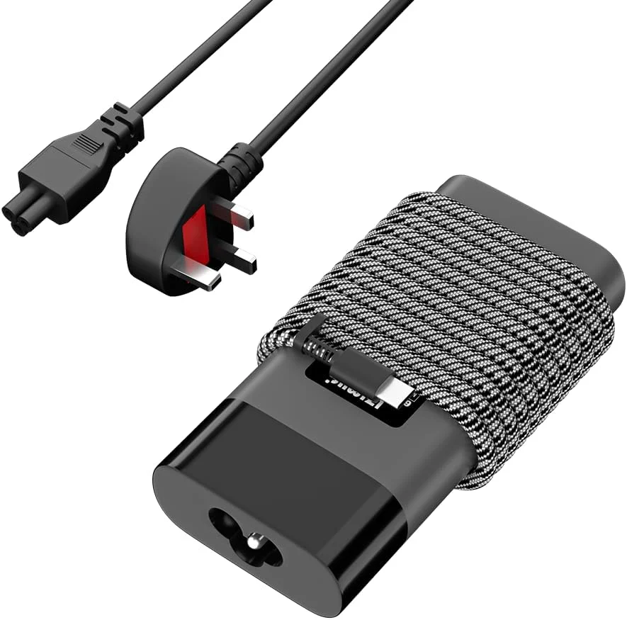 شارژر 65 واتی USB Type-C برای لپ تاپ های HP سازگار با EliteBook/Envyx360/Pavilion/ProBook/Chromebook/Elite X2 20V 3.25A آداپتور برق جایگزین