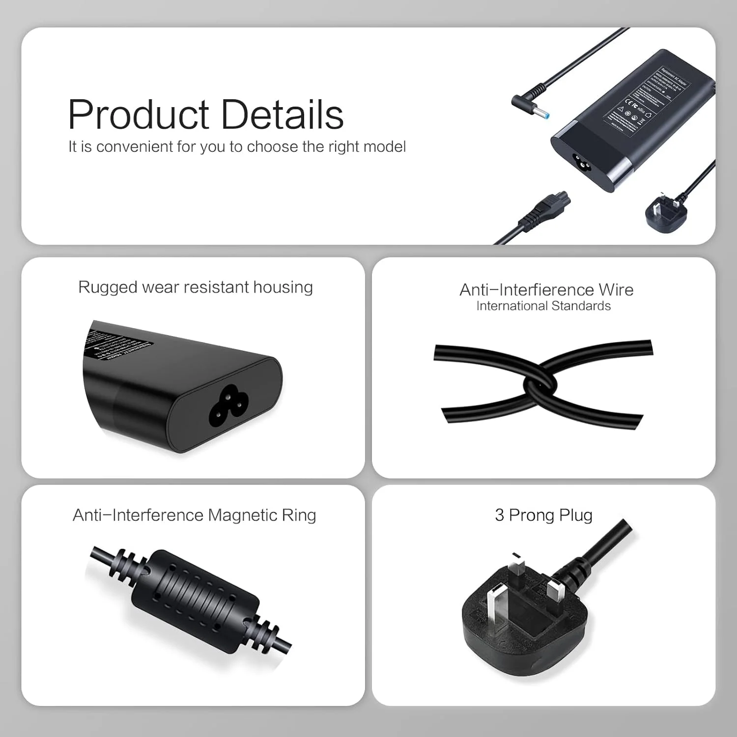 شارژر لپ تاپ 150W 135W سازگار با HP Pavilion Gaming 15 17 OMEN 15 17 ZBook 15 G3 G4 G5 917677-003 917649-850 TPN-CA11 TPN-DA09 آداپتور سیم برق (4.5 * 3.0mm) شارژر لپ تاپ 150W 135W سازگار با HP Pavilion Gaming 15 17 OMEN 15 17 ZBook 15 G3 G4 G5 917677-003 917649-850 TPN-CA11 TPN-DA09 آداپتور سیم برق (4.5 * 3.0mm)