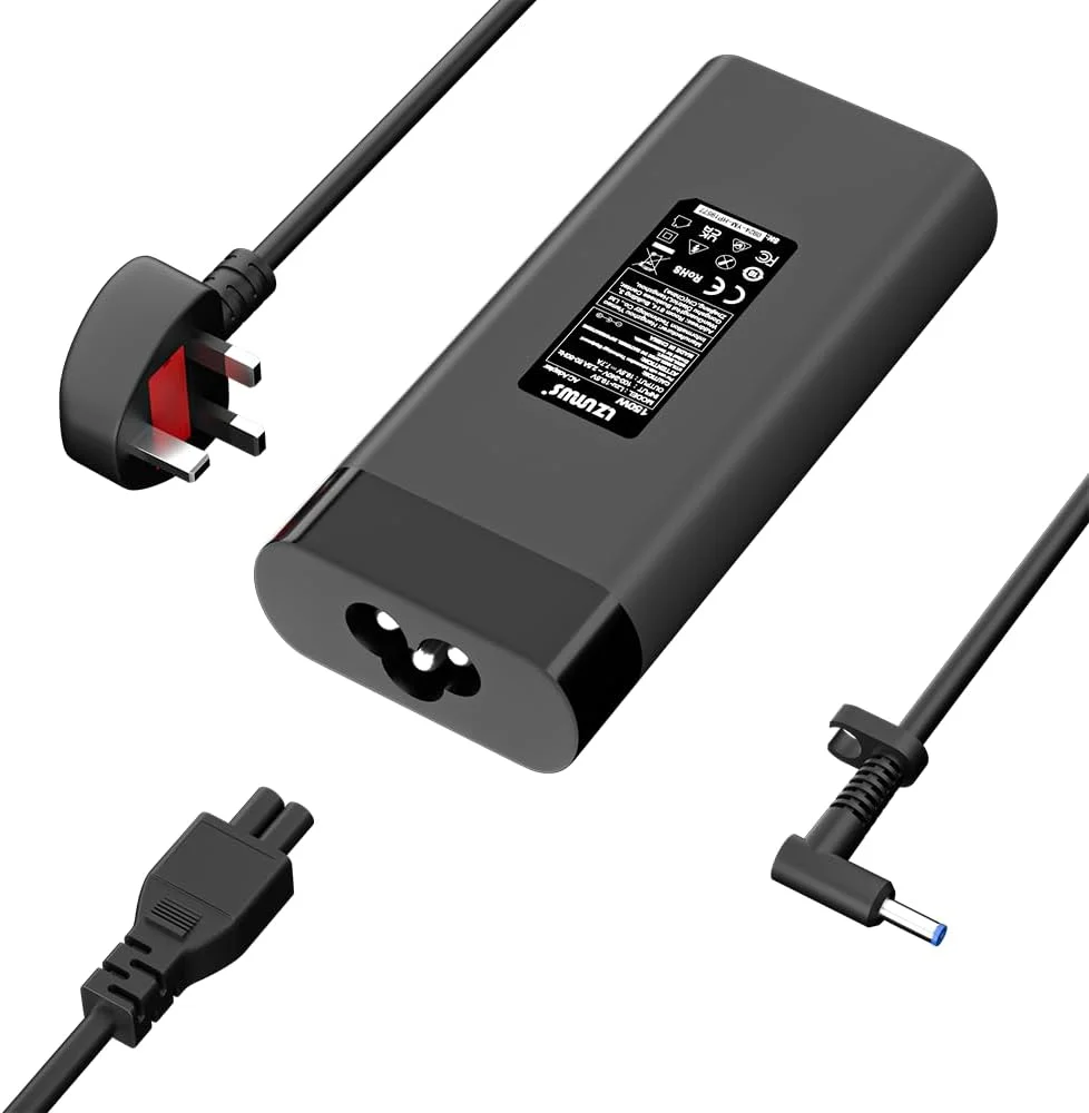 آداپتور AC 150 واتی برای شارژر لپ تاپ HP، منبع تغذیه 19.5 ولت / 7.7 آمپر با نوک 4.5x3.0 میلی متری سازگار با HP Victus/OMEN 15 17 /Pavilion Gaming/ZBook Fury/Studio