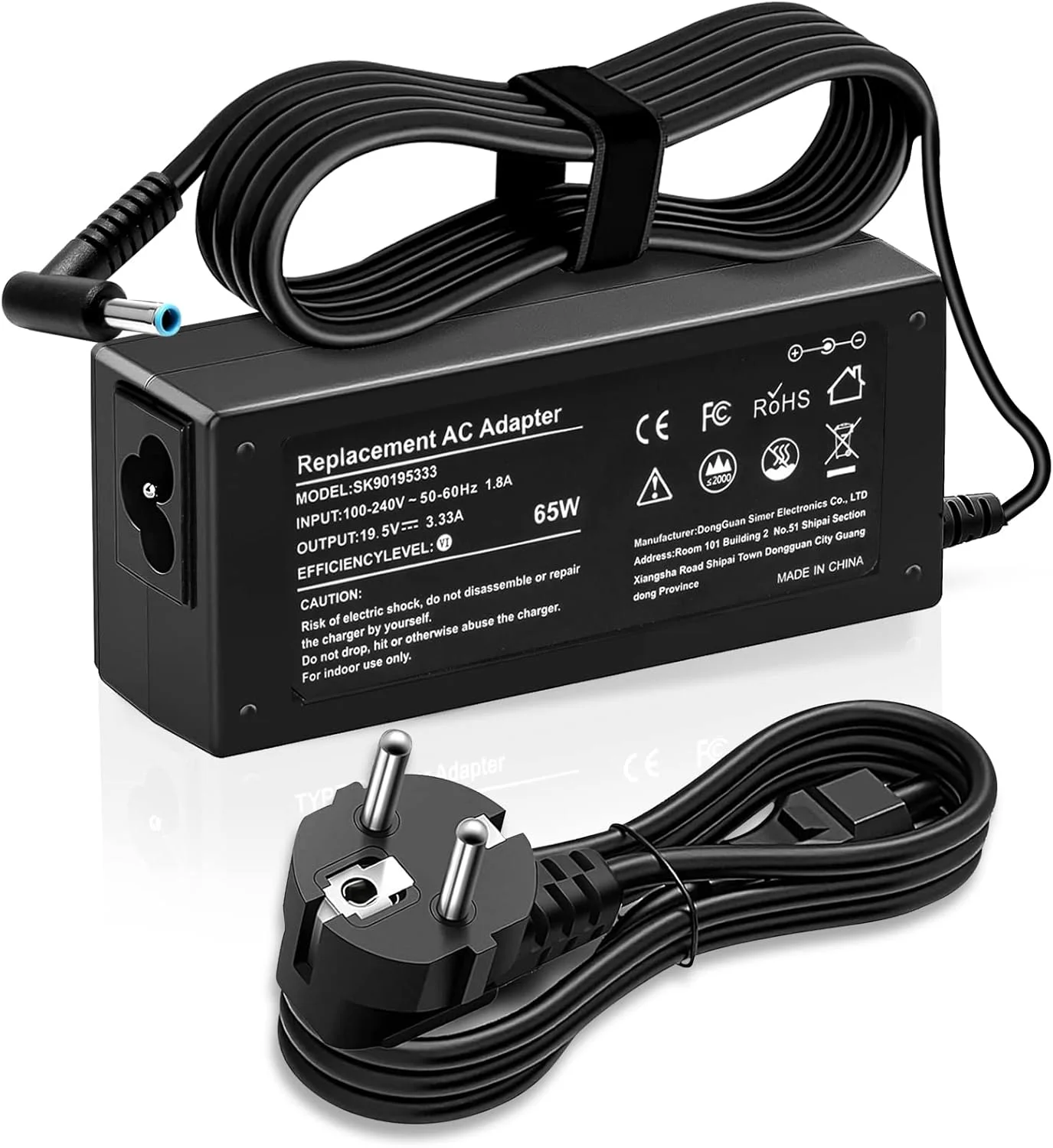 شارژر لپ تاپ 65 واتی برای HP Chromebook X360 11 14 15 G4 G5 G3، HP Pavilion 14 15 17 سری PA-1650-32HE 709985-001 741727-001، HP Flow 11 13 14 سری Pavilion X3 60M3 11 13 15