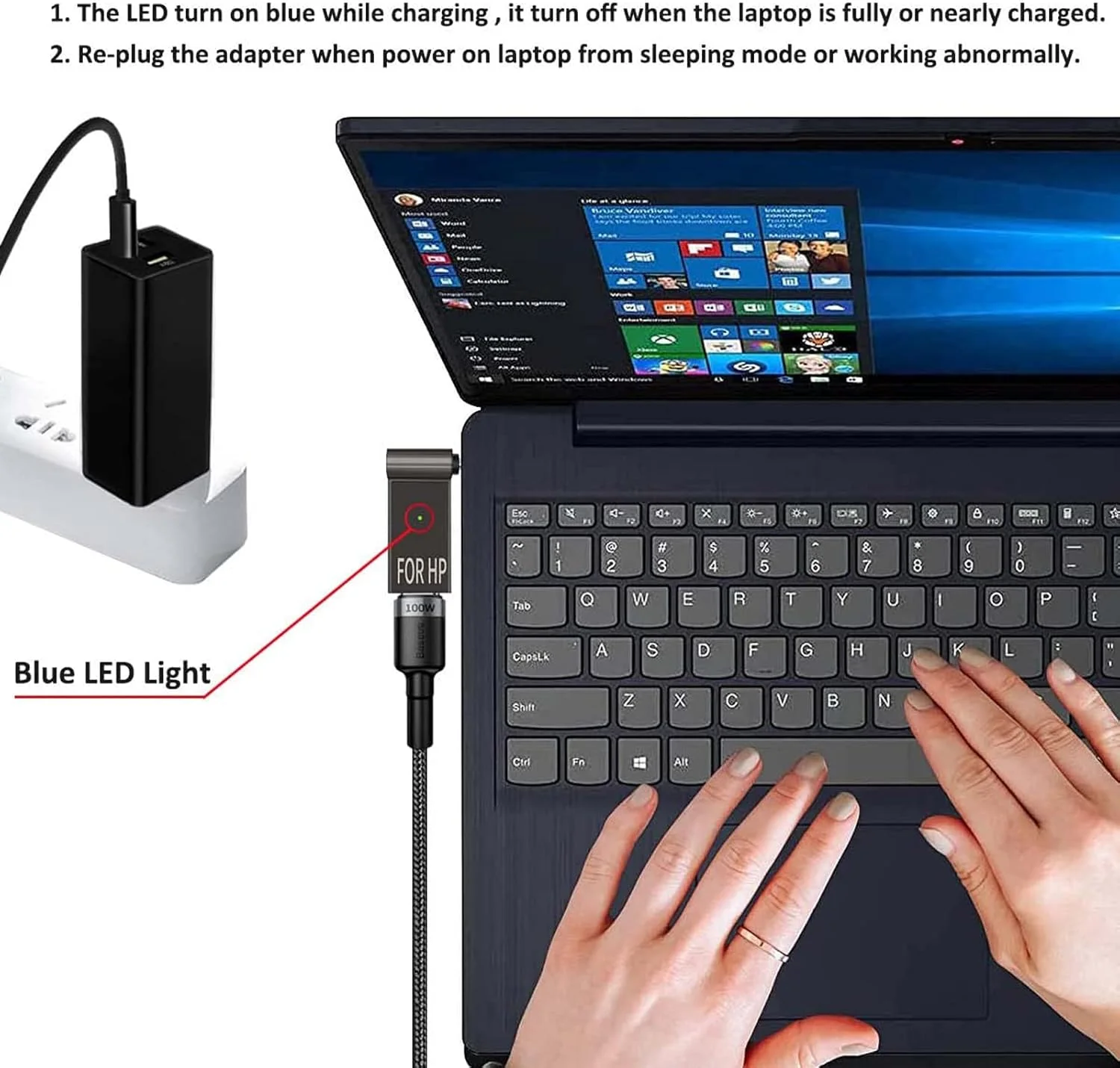 تبدیل USB C به 4.5 میلیمتری، آداپتور شارژ لپتاپ مادگی تایپ C به نری DC Barrel Jack Plug Converter شارژر برق 100 واتی PD برای نوتبوک پروبوک الیتبوک تبدیل USB C به 4.5 میلیمتری، آداپتور شارژ لپتاپ مادگی تایپ C به نری DC Barrel Jack Plug Converter شارژر برق 100 واتی PD برای نوتبوک پروبوک الیتبوک