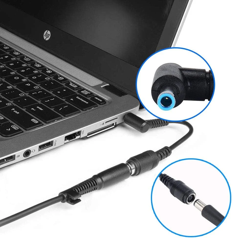 تبدیل کننده نوک آداپتور شارژر برای اچ پی، 7.4x5.0mm به 4.5x3.0mm، اتصال دهنده برای HP Stream Spectre Pavilion Envy Elitebook Split Chromebook [بسته 2 عددی]