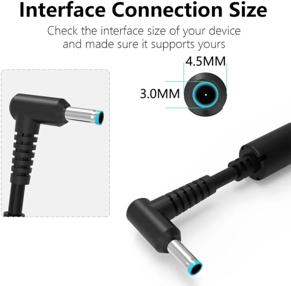 آداپتور AC 200 واتی برای شارژر لپ تاپ HP، ولتاژ 19.5V/10.3A با نوک 4.5x3.0mm سازگار با HP Victus/OMEN 16 /Pavilion Gaming/ZBook Fury/Studio/Envy/ProBook آداپتور AC 200 واتی برای شارژر لپ تاپ HP، ولتاژ 19.5V/10.3A با نوک 4.5x3.0mm سازگار با HP Victus/OMEN 16 /Pavilion Gaming/ZBook Fury/Studio/Envy/ProBook