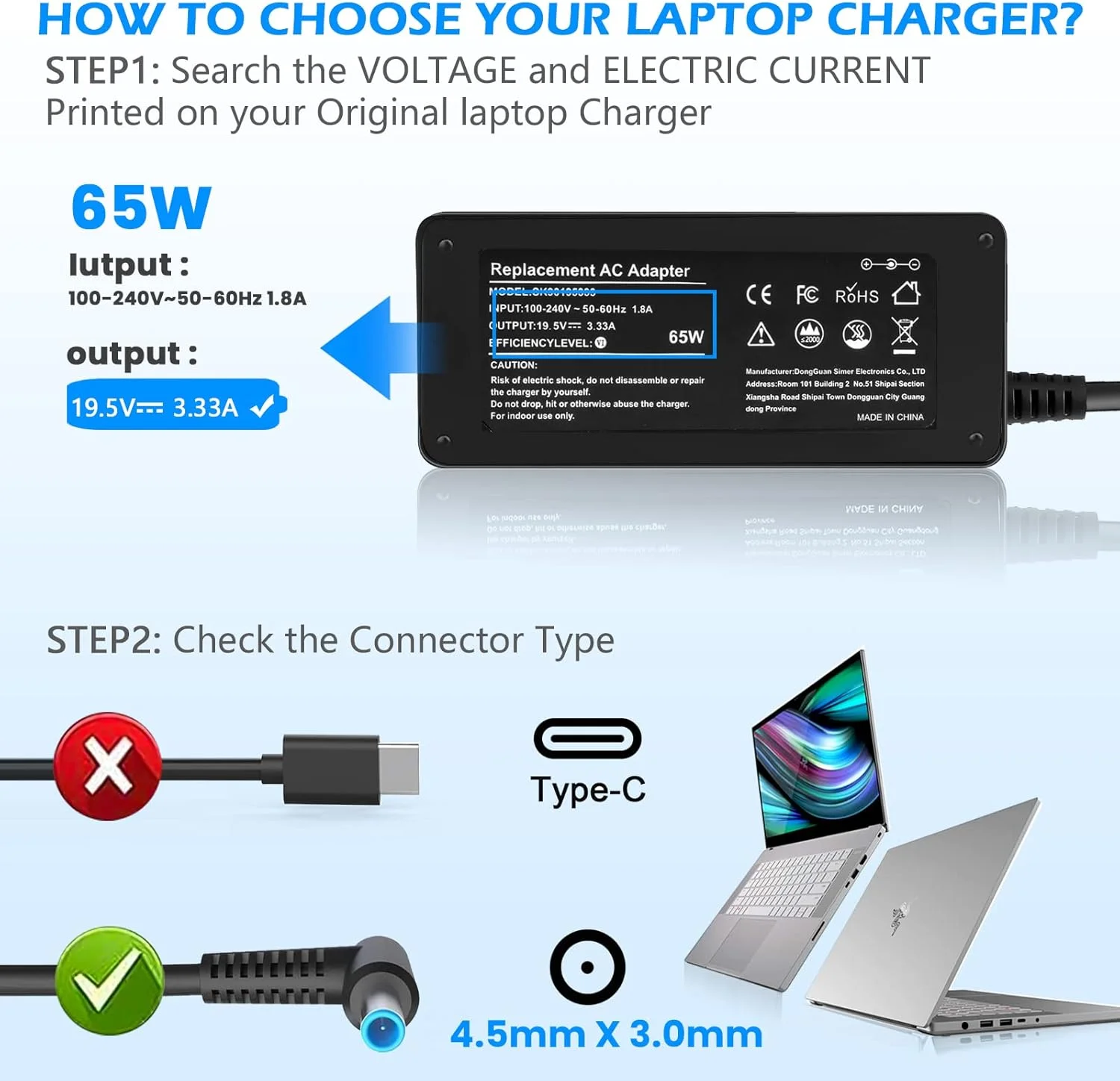 شارژر لپ تاپ 65 واتی برای HP Chromebook X360 11 14 15 G4 G5 G3، HP Pavilion 14 15 17 سری PA-1650-32HE 709985-001 741727-001، HP Flow 11 13 14 سری Pavilion X3 60M3 11 13 15 شارژر لپ تاپ 65 واتی برای HP Chromebook X360 11 14 15 G4 G5 G3، HP Pavilion 14 15 17 سری PA-1650-32HE 709985-001 741727-001، HP Flow 11 13 14 سری Pavilion X3 60M3 11 13 15