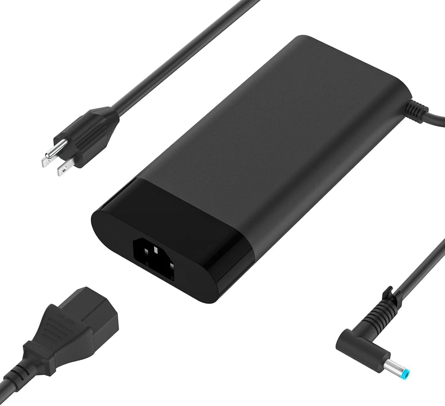 آداپتور AC مدل DTDR با ولتاژ 19.5 ولت، 7.7 آمپر و توان 150 وات، مناسب برای HP ZBook 15 G3-G6، Studio G3-G6، OMEN 15/17/x، Gaming Pavilion 17/15/14، ADP-150XB B، مشکی، طراحی مینیمال، آداپتور شارژر لپ تاپ