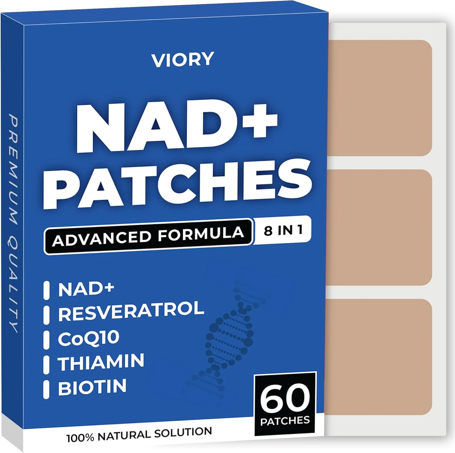 برچسب های NAD ویوری برای زنان و مردان | برچسب NAD+ برای انرژی و پیری سالم | حاوی کوآنزیم کیو 10 و نیکوتین آمید | تامین 60 روزه