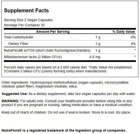 مکمل فیبر پری بیوتیک + پروبیوتیک Swanson - مکمل طبیعی برای حمایت از سیستم گوارشی و سلامت ایمنی - کمک به تنظیم و سلامت دستگاه گوارش - (60 کپسول، 500 میلیون CFU در هر کپسول) (بسته 2 عددی)