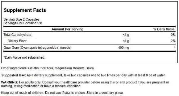 صمغ گوار طیف کامل Swanson 400 میلی گرم 60 کپسول (بسته 3 عددی)