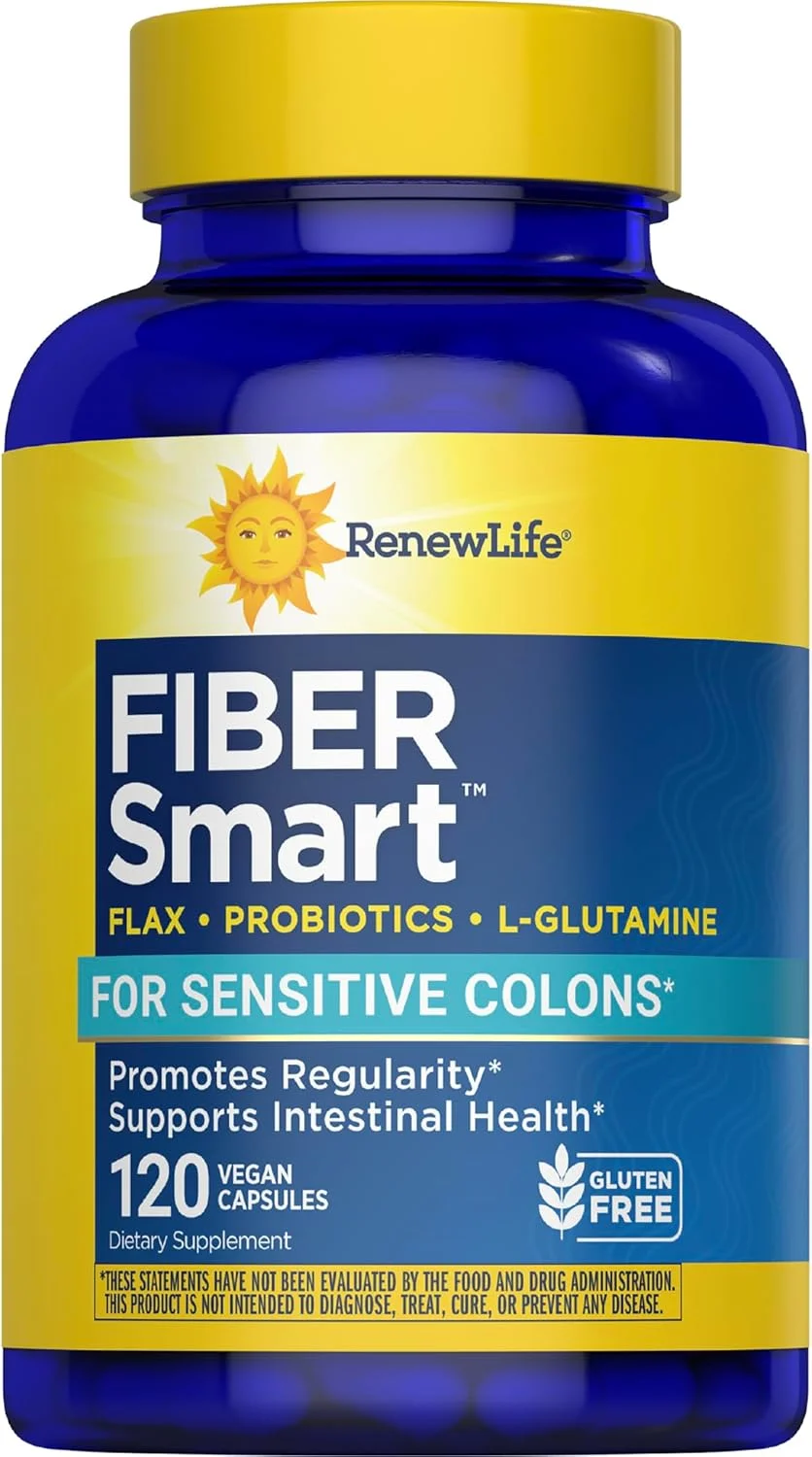 مکمل فیبر بزرگسالان رینیو لایف - فیبر اسمارت - فیبر غذایی - فاقد گلوتن و سویا - 120 کپسول گیاهی
